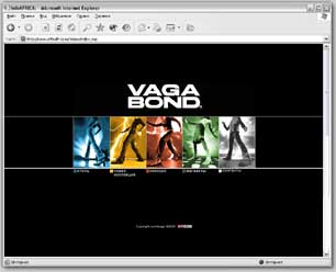 Промо-сайт «Vagabond» УРА!дизайн